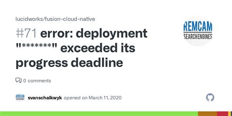 deployment progress deadline exceeded.